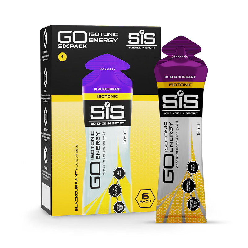 SiS GO blackcurrant energy gel, 6 x 60ml (British brand)