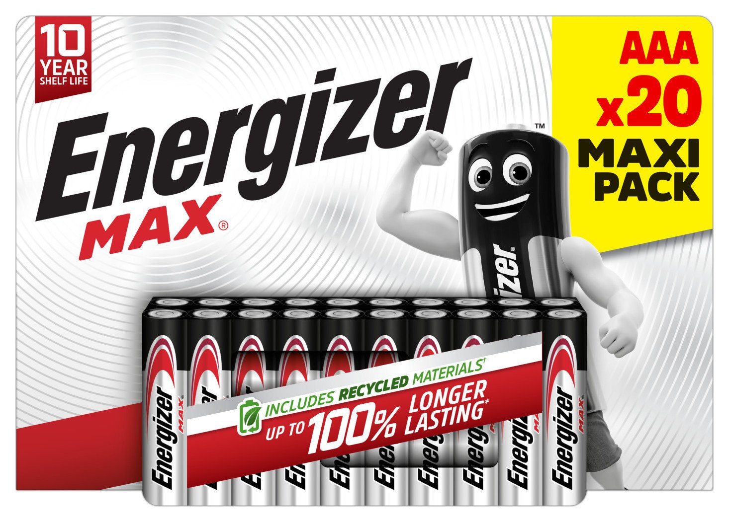 Energizer Max Alkaline AAA batteries pack of 20 - British product