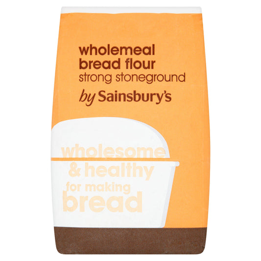 Sainsbury's Strong Stoneground 100% Wholemeal Flour 1.5kg flour Sainsburys   