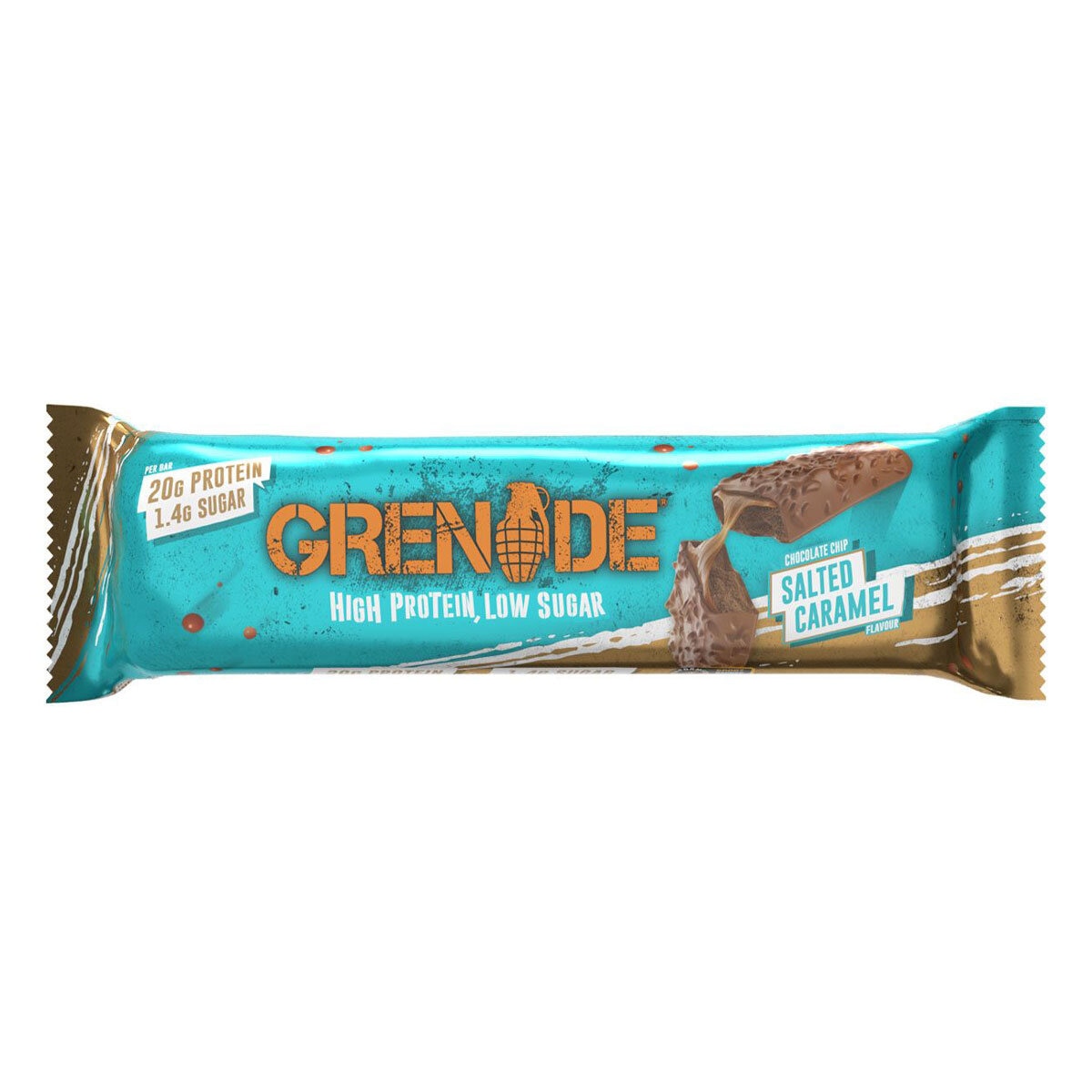 Grenade salted caramel protein bar 60g, UK version