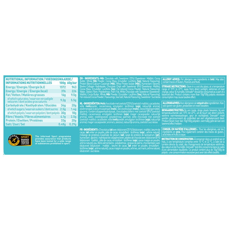 Grenade salted caramel protein bar 60g, UK version