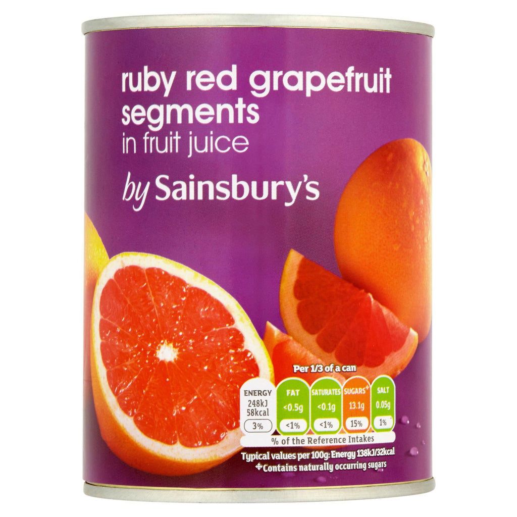 Sainsbury's Ruby Red Grapefruit Segments In Fruit Juice 539g