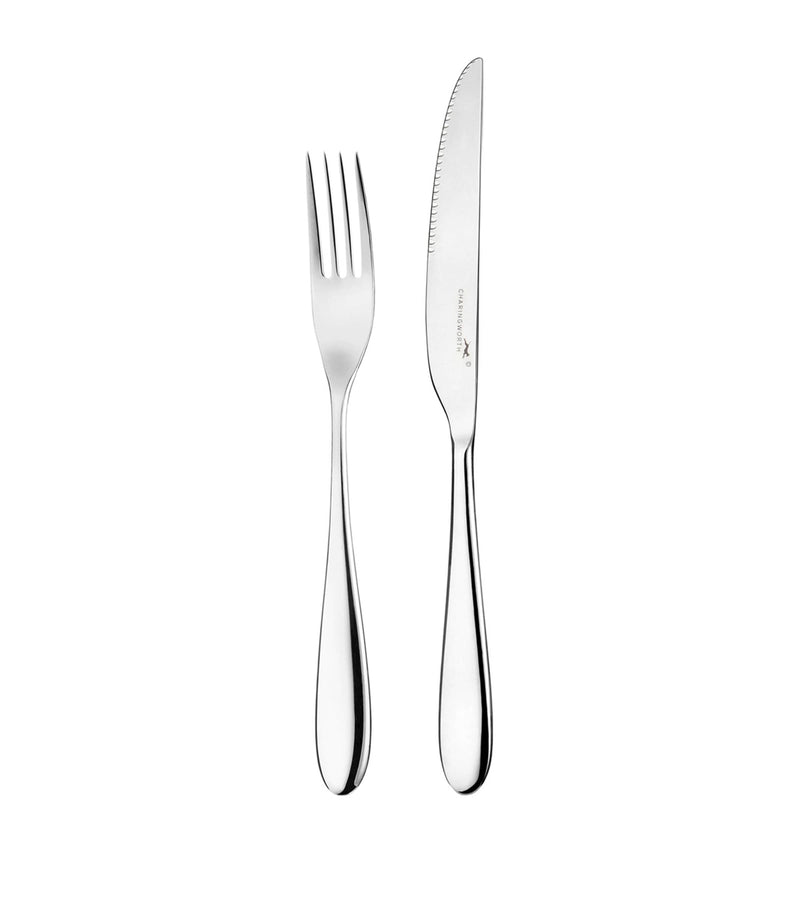 Charingworth Santol Steak Knife and Fork Set - British product