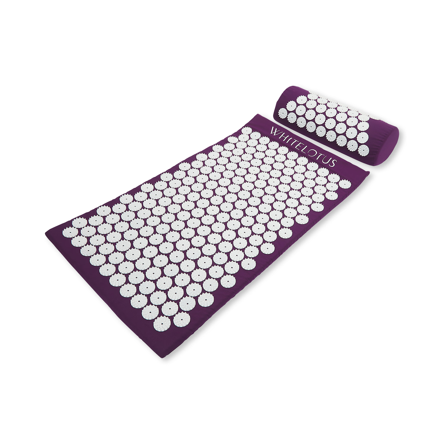 Acupressure mat and pillow set with 10,710 pressure points, imported from the UK
