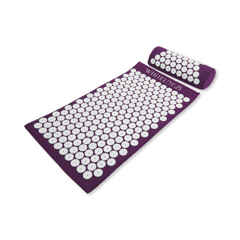 Acupressure mat and pillow set with 10,710 pressure points, imported from the UK