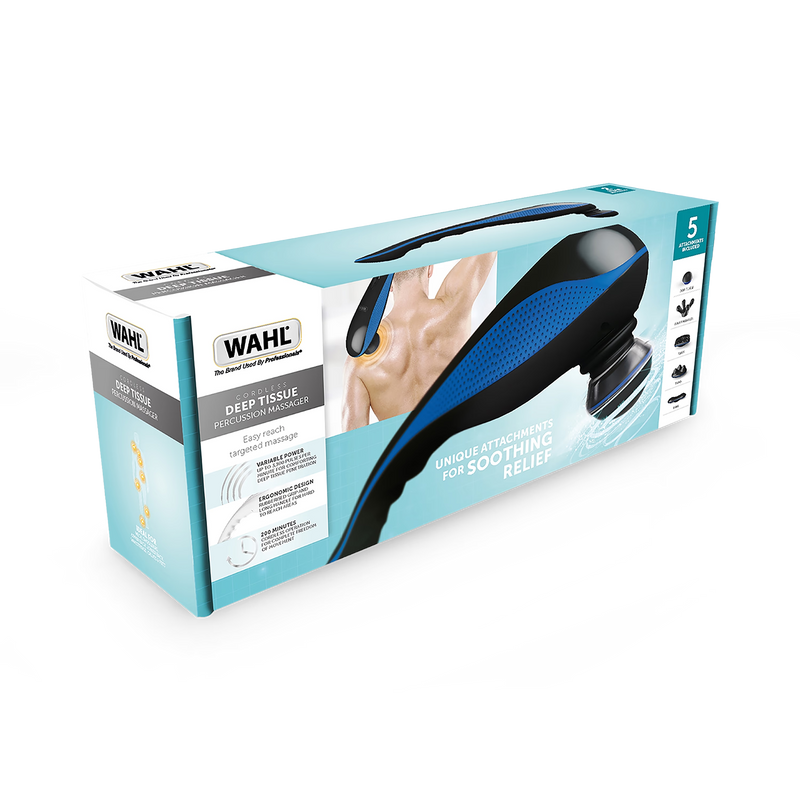 WAHL deep tissue cordless percussion massager black, UK version