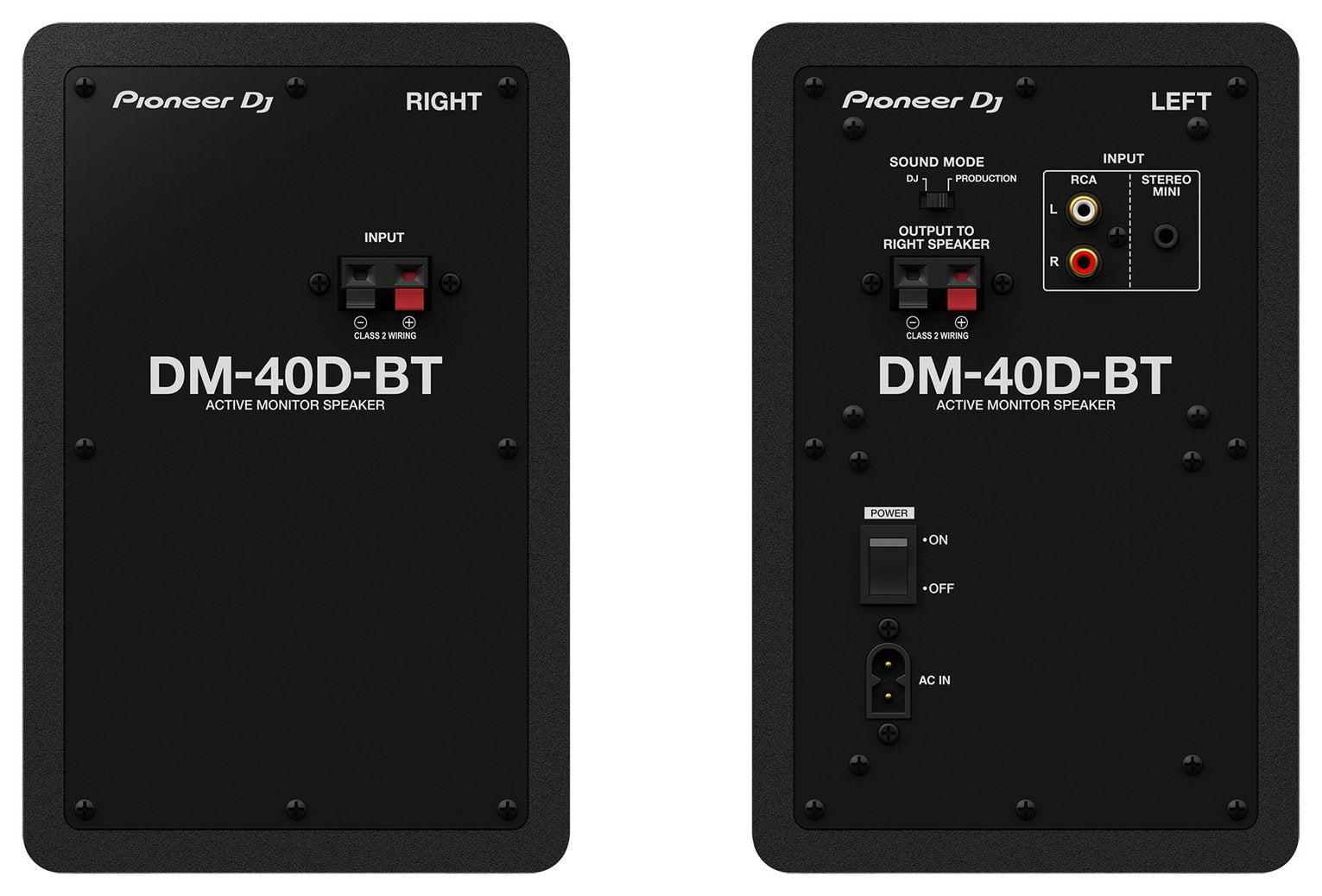 Pioneer DJ DM-40D-BT Bluetooth speakers 22.7x14.6x22.3cm, imported from the UK