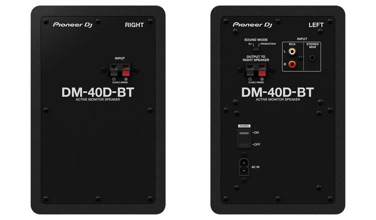Pioneer DJ DM-40D-BT Bluetooth speakers 22.7x14.6x22.3cm, imported from the UK