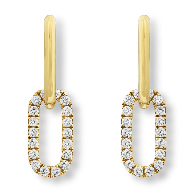 Costco Yellow Gold Diamond Earrings 0.52ctw, imported from the UK