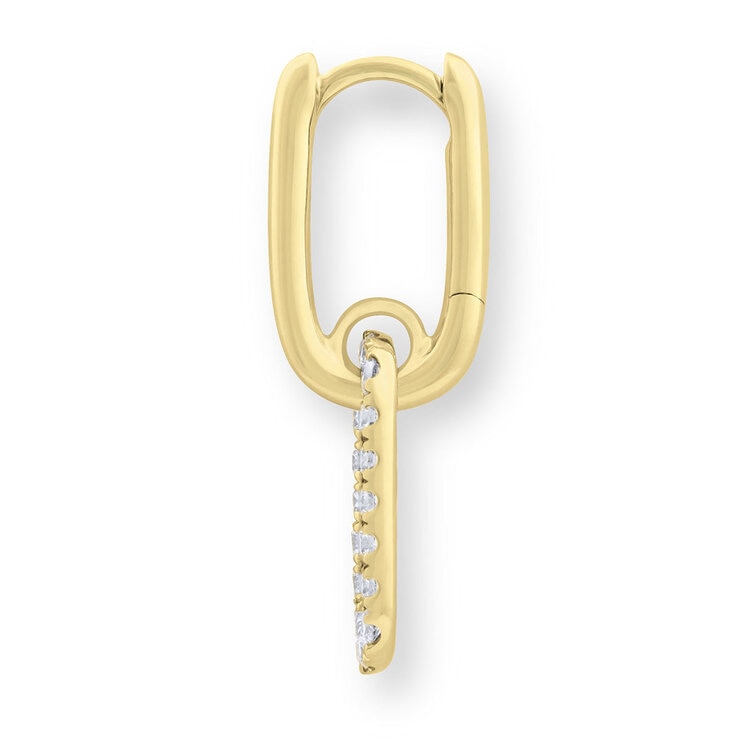 Costco Yellow Gold Diamond Earrings 0.52ctw, imported from the UK