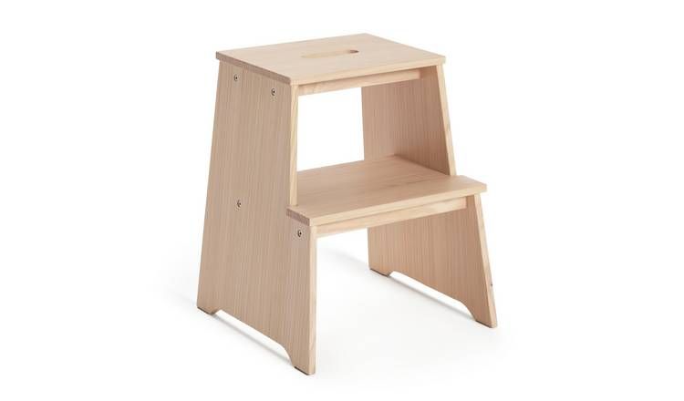 Habitat Seoul Solid Wood Step Stool - Natural GOODS Argos