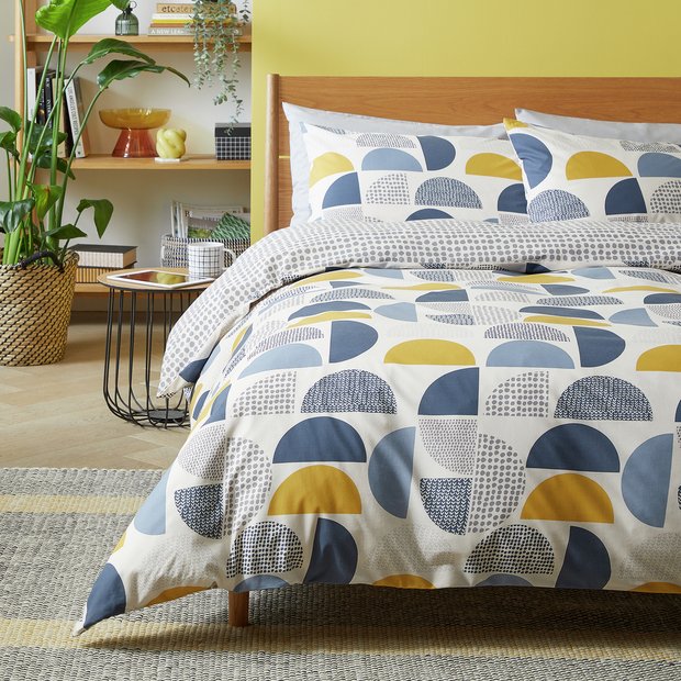 Argos Home Geo Blocks Bedding Set Super King - British product