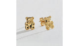 Revere 9ct yellow gold teddy stud earrings - British product