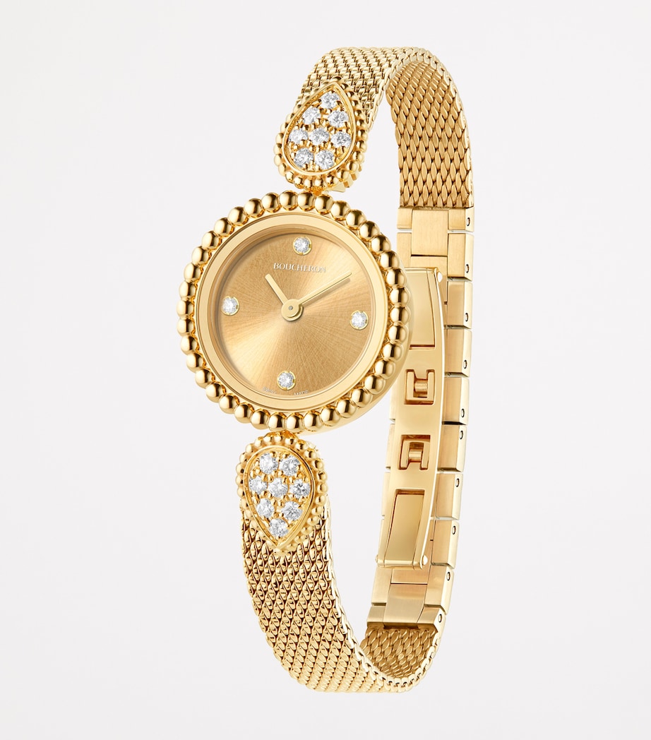 Boucheron Serpent Bohème yellow gold diamond watch 23mm, imported from the UK
