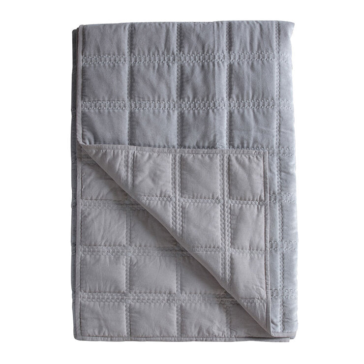 Gallery quilted cotton velvet bedspread 260x240 cm - British product