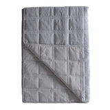 Gallery quilted cotton velvet bedspread grey (British brand)