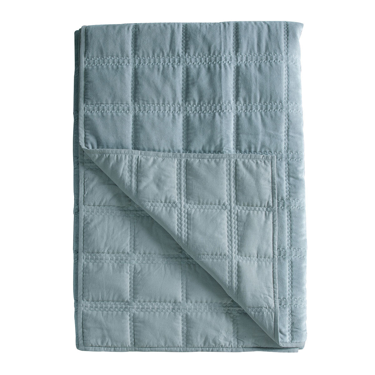 Gallery quilted cotton velvet bedspread 260x240 cm - British product