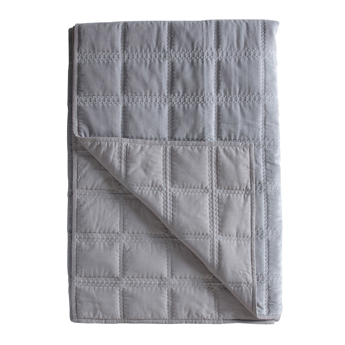 Gallery quilted cotton velvet bedspread 260x240 cm - British product