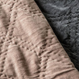 Gallery blush velvet quilted bedspread 260x240cm (British brand)