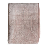 Gallery blush velvet quilted bedspread 260x240cm (British brand)