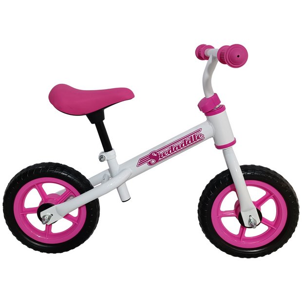 Skedaddle pink balance bike 10-inch wheel (British brand)