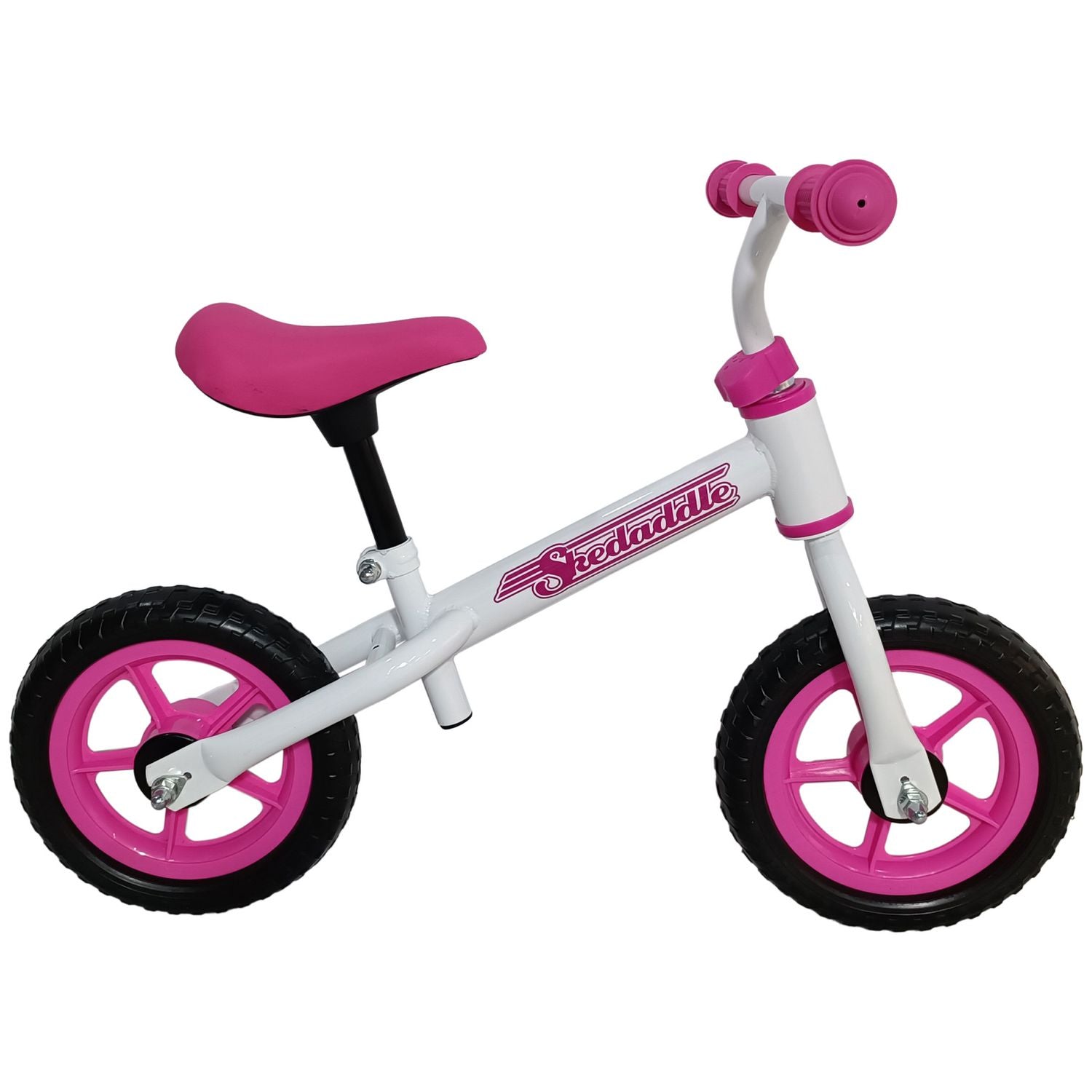 Skedaddle pink balance bike 10-inch wheel (British brand)