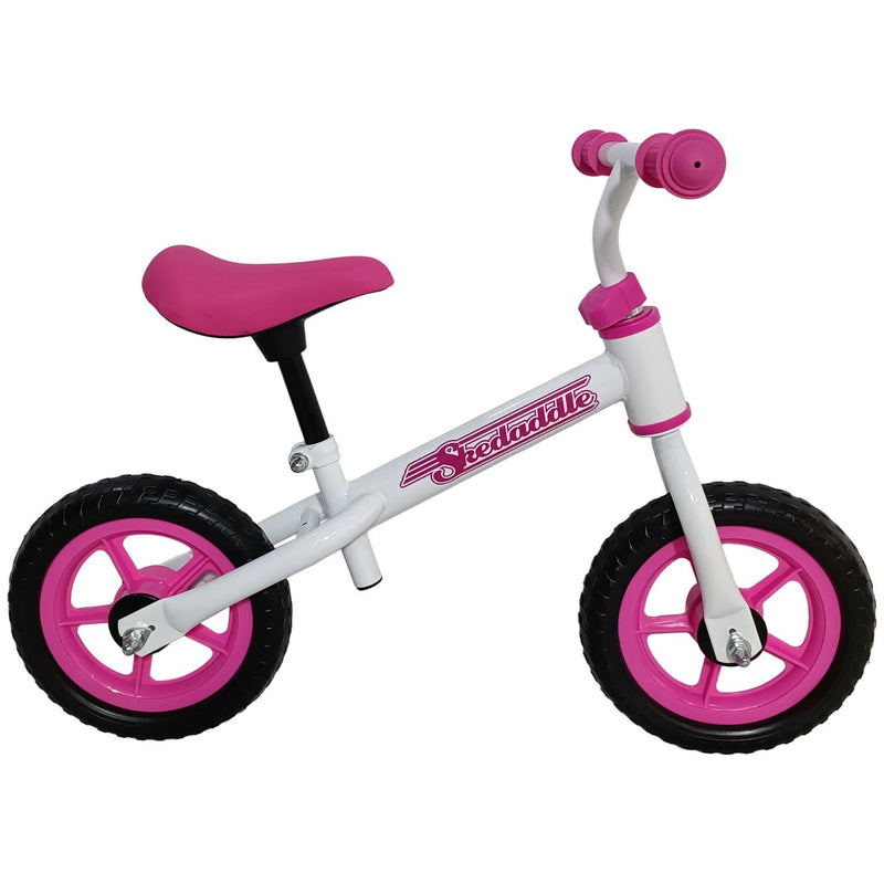 Skedaddle pink balance bike 10-inch wheel (British brand)