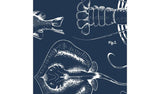 Contour Navy wallpaper 10m roll - British product