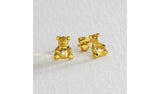 Revere gold plated bear stud earrings - British product