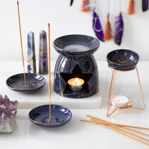 Star Sign Oil Burner Metal Ceramic (British brand)