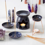 Star Sign Oil Burner Metal Ceramic (British brand)
