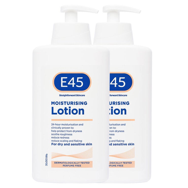 E45 moisturising lotion 2 x 500ml - British product