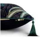 Habitat botanical print velvet cushion multi 43x43cm, UK version