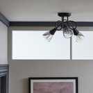 Argos Home Curico 3-light flush ceiling light in black - British product