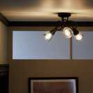 Argos Home Curico 3-light flush ceiling light in black - British product