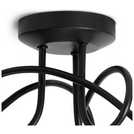 Argos Home Curico 3-light flush ceiling light in black - British product