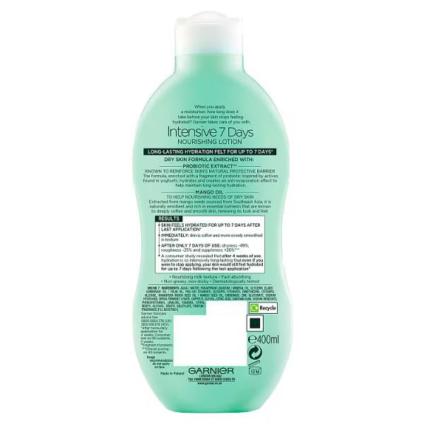 Garnier Intensive 7 Days Mango Oil Body Lotion 400ml, UK version
