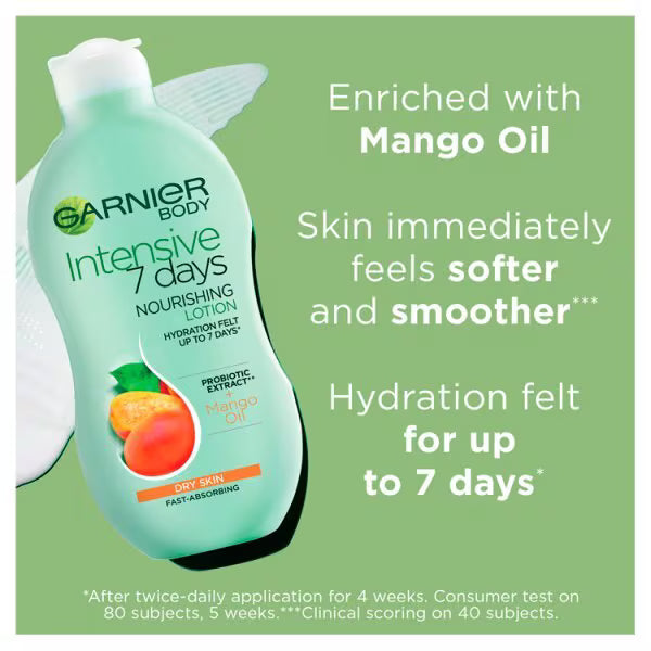 Garnier Intensive 7 Days Mango Oil Body Lotion 400ml, UK version