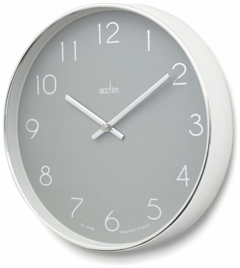 Acctim wall clock grey 25cm - British product