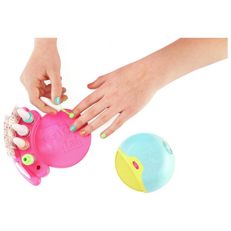 FabLab Glam and Glow Nail Studio kit with UV dryer and stickers, imported from the UK