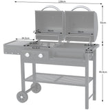 Argos Home 2 burner gas and charcoal barbecue - British product