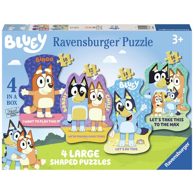 Ravensburger Bluey shaped jigsaw puzzle set of 4 (British brand)
