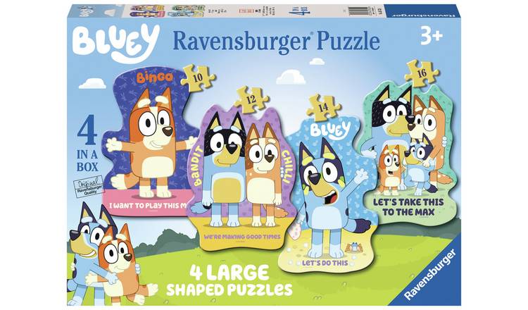 Ravensburger Bluey shaped jigsaw puzzle set of 4 (British brand)