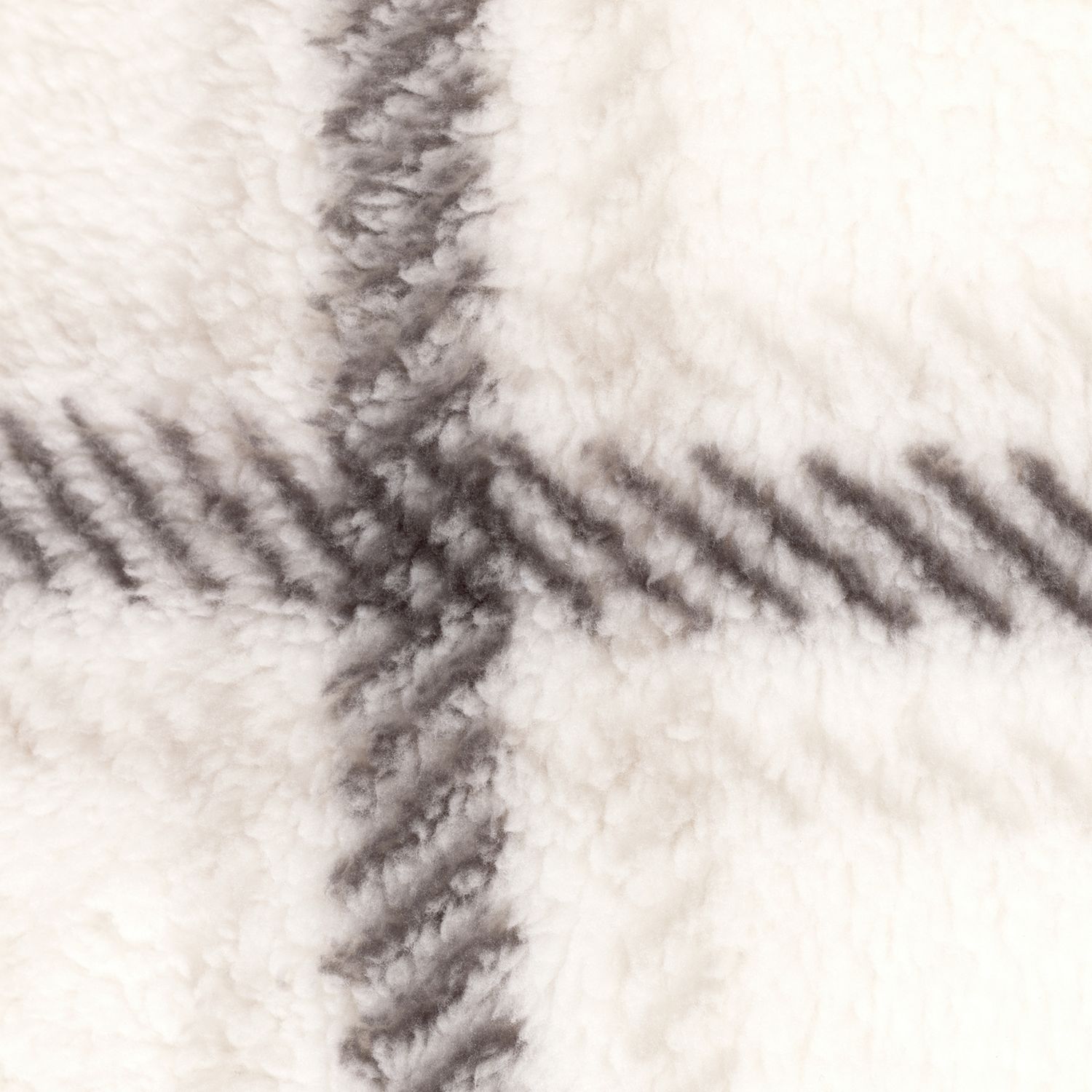 Argos Home Checked Grid Fleece Cream Bedding Set Double - British product