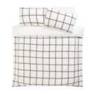Argos Home Checked Grid Fleece Cream Bedding Set Double - British product