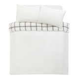 Argos Home Checked Grid Fleece Cream Bedding Set Double - British product