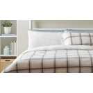 Argos Home Checked Grid Fleece Cream Bedding Set Double - British product