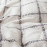 Argos Home Checked Grid Fleece Cream Bedding Set Double - British product