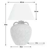 Habitat 59cm ceramic table lamp grey and white, UK version