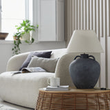 Habitat 59cm ceramic table lamp grey and white, UK version